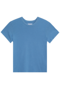 Plain blue t-shirt on a white background