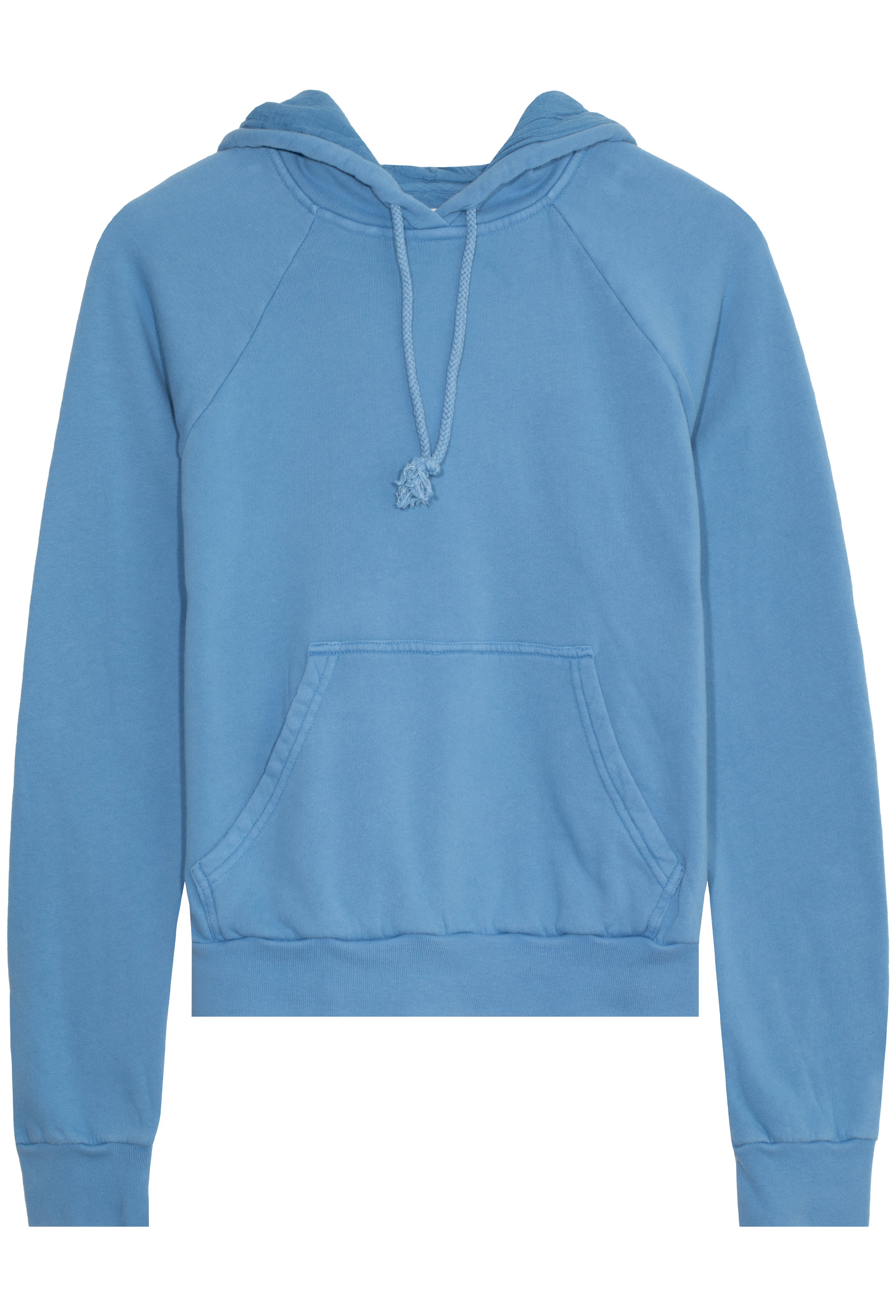 Blue hoodie on a white background