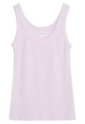 light pink ribbed tank top on a white background