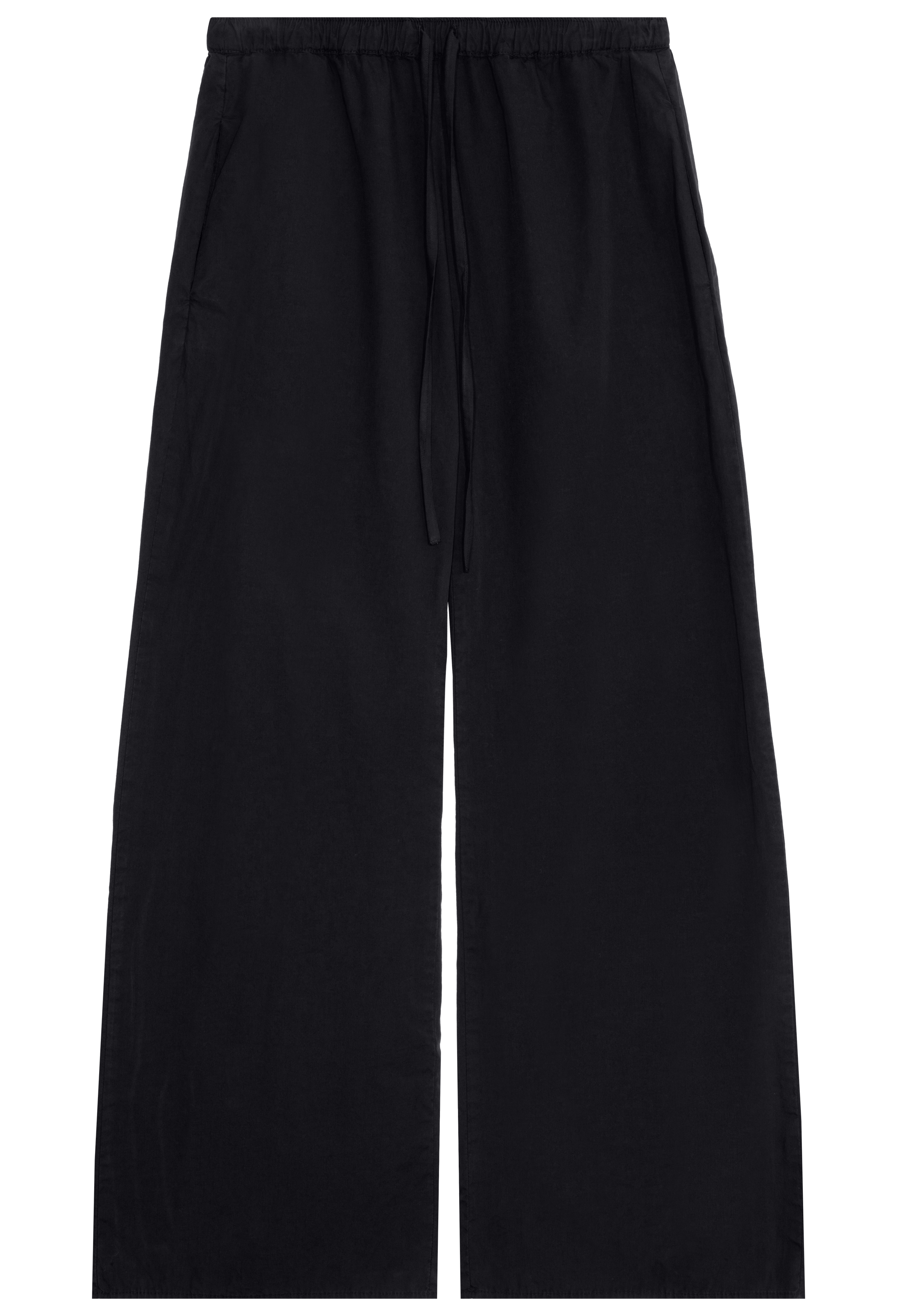 black pants on a white background