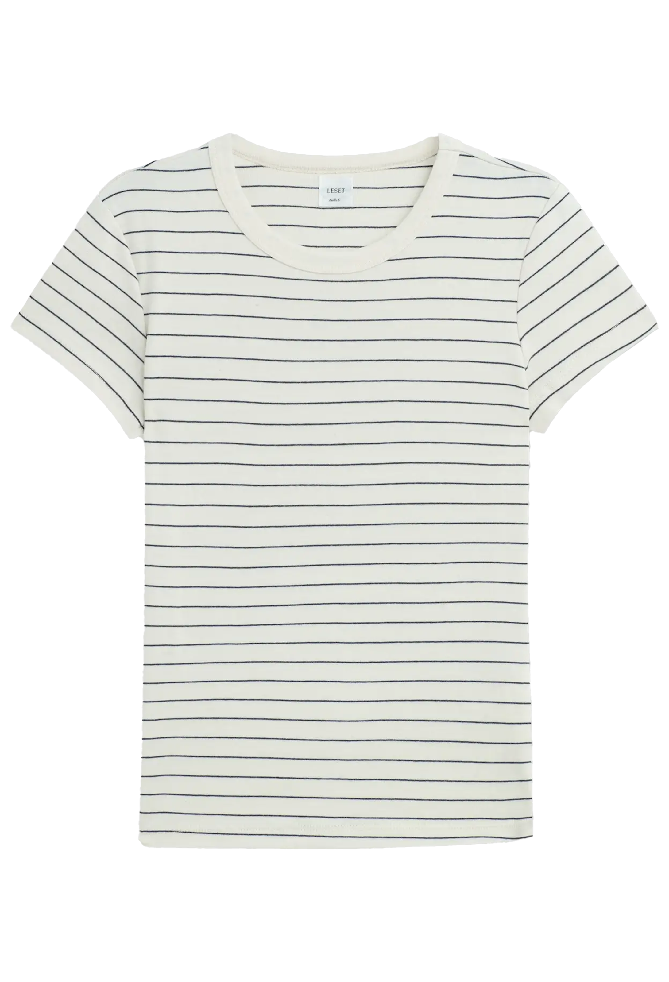 Striped t-shirt on a white background