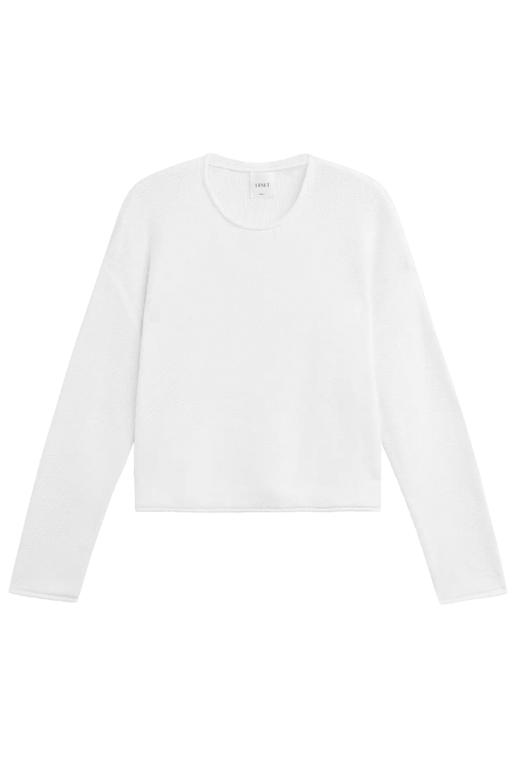 White long-sleeve shirt on a white background