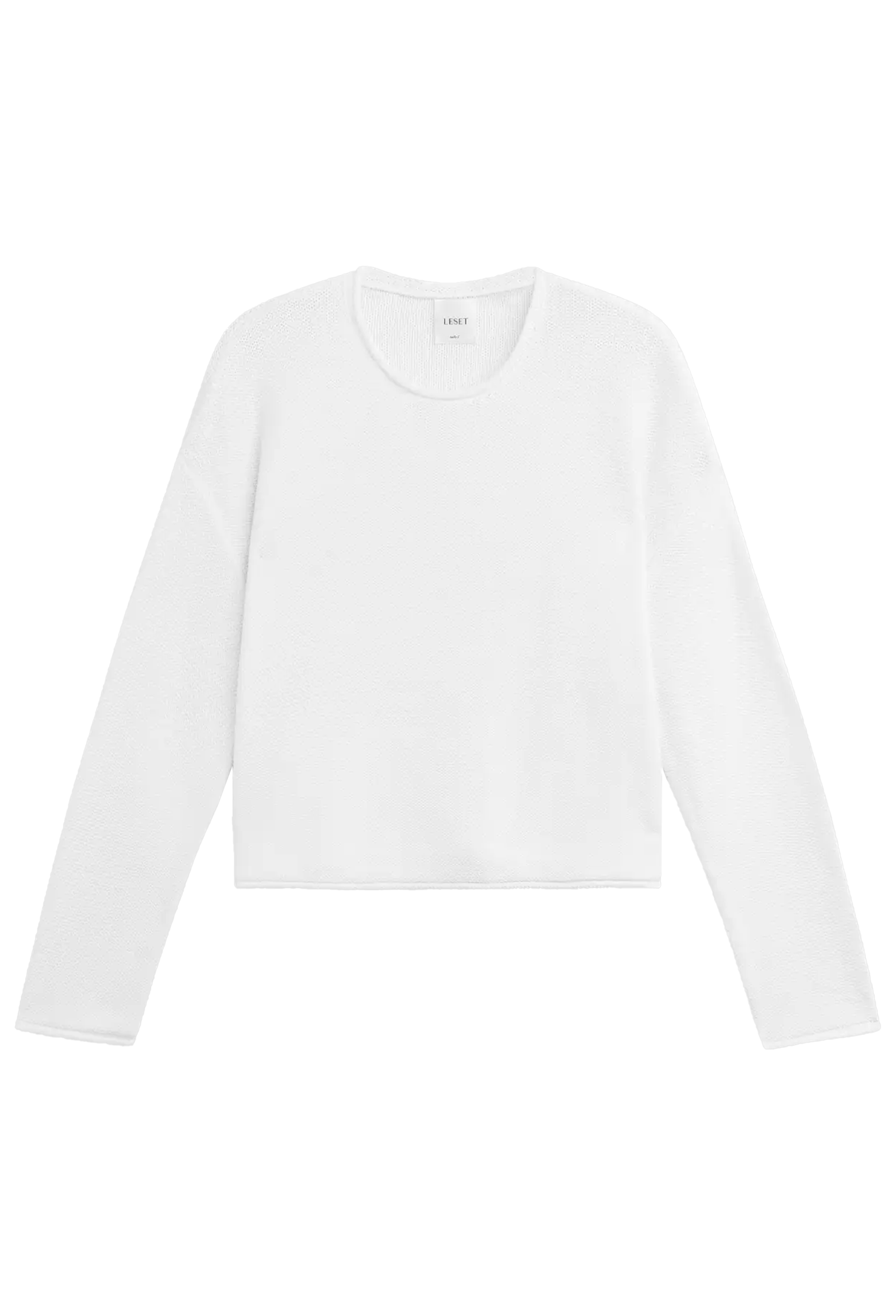 White long-sleeve shirt on a white background