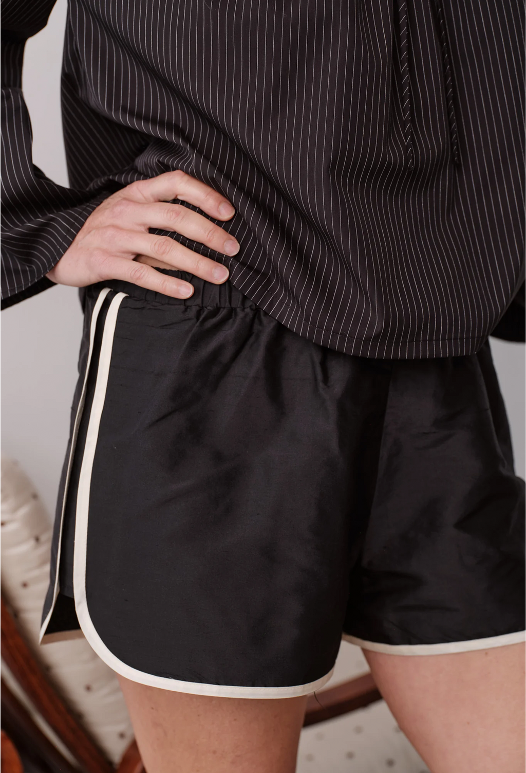 The Taffeta Racer Stripe Short