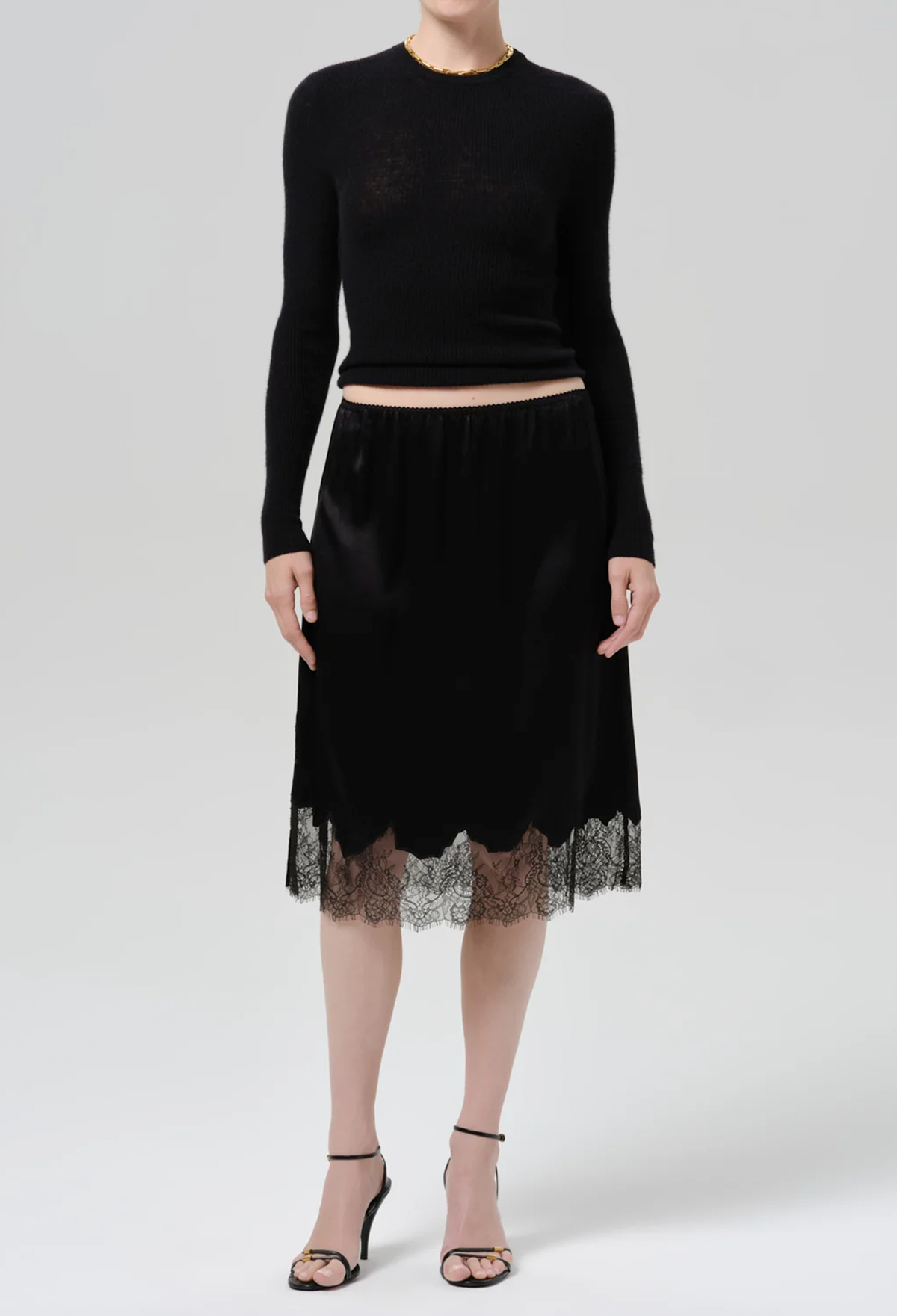 Lace Trimmed Skirt