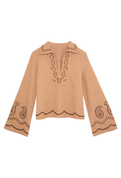Woven Embroidered Blouse