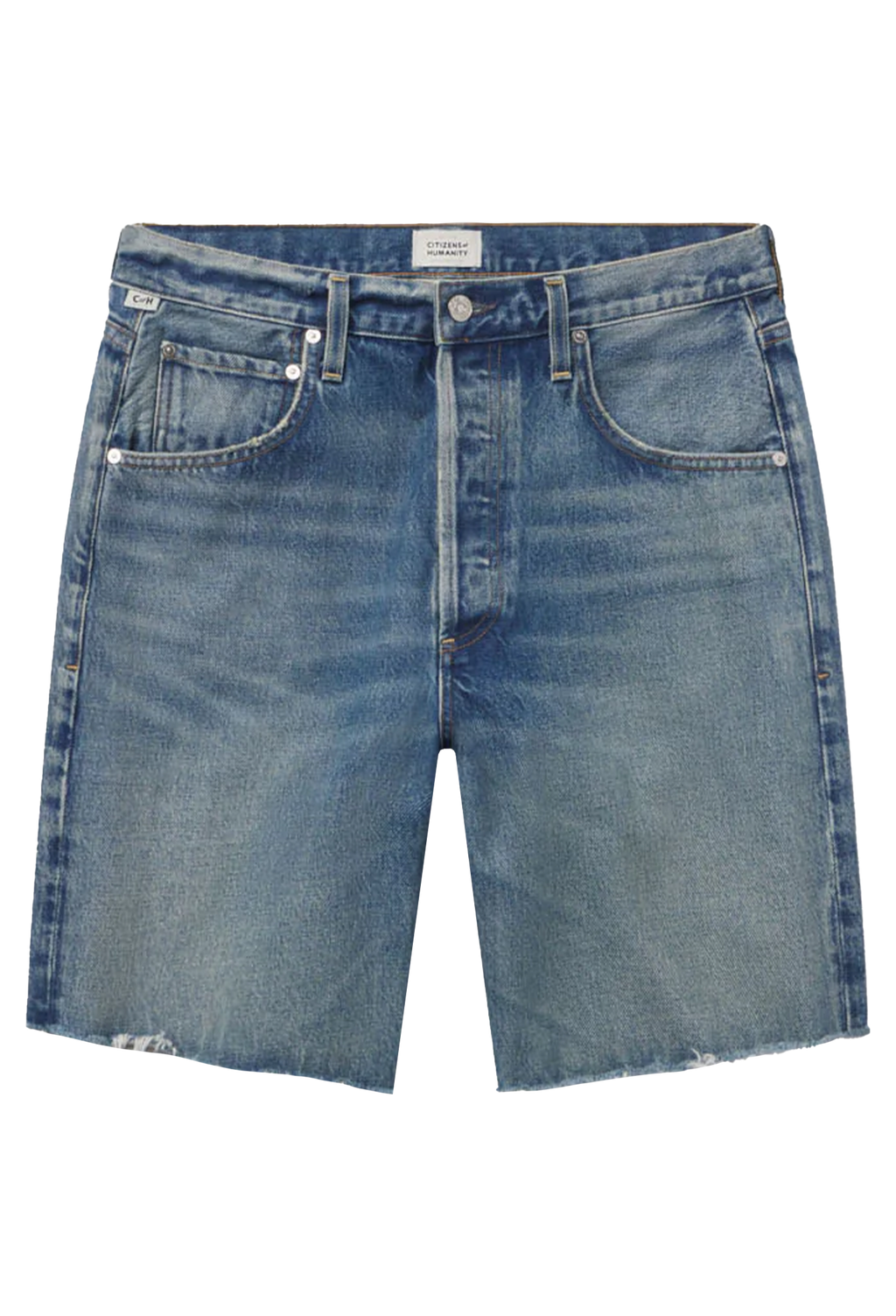 Blue denim shorts. transparent background