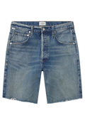Blue denim shorts. transparent background