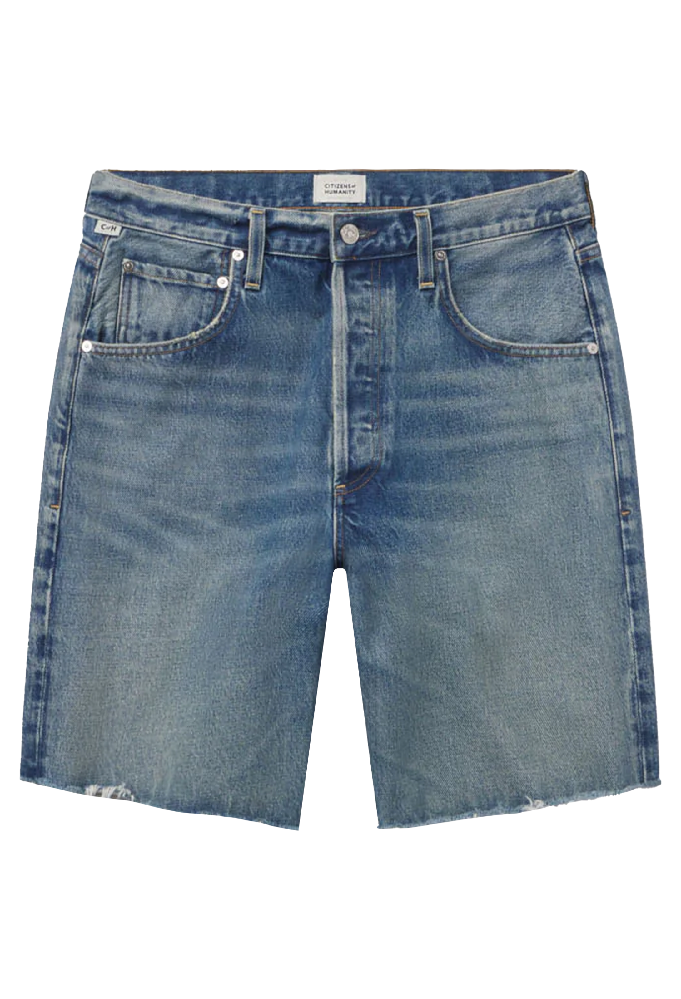 Blue denim shorts. transparent background