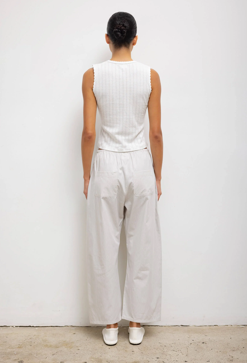 Pointelle Sleeveless Crew