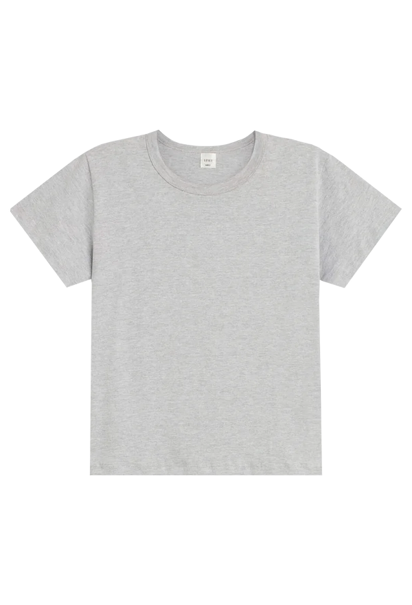 a heather grey t-shirt. transparent background.