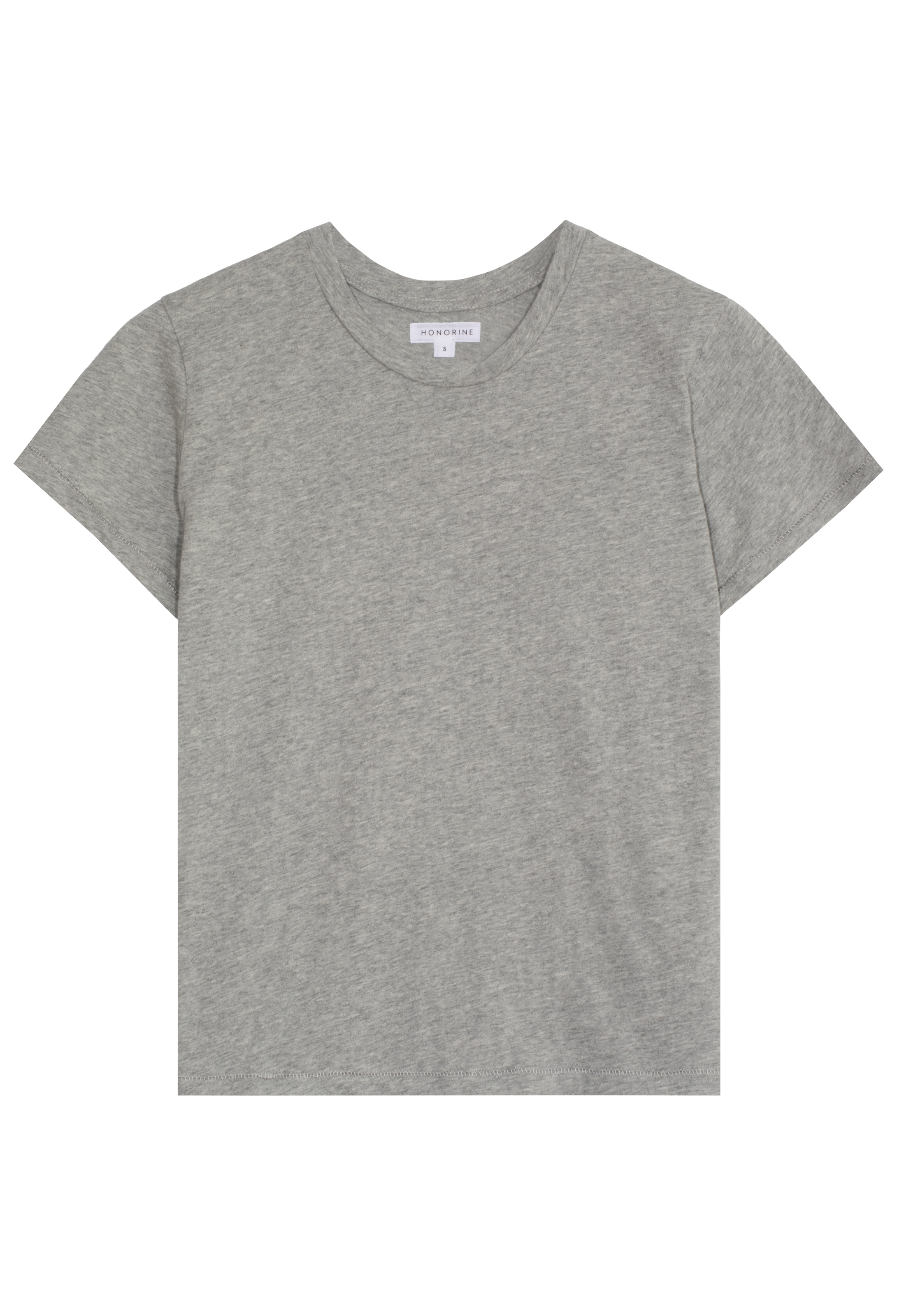 a heather grey crewneck t-shirt. transparent background.