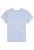 a light blue crewneck t-shirt. transparent background.