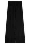 a black linen pant with a drawstring waistband. transparent background.