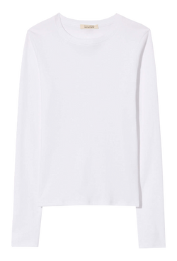 a white long sleeve t-shirt. transparent background. 