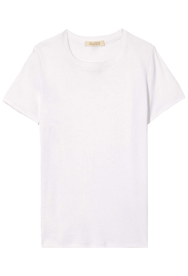 a white short sleeve t-shirt. transparent background. 