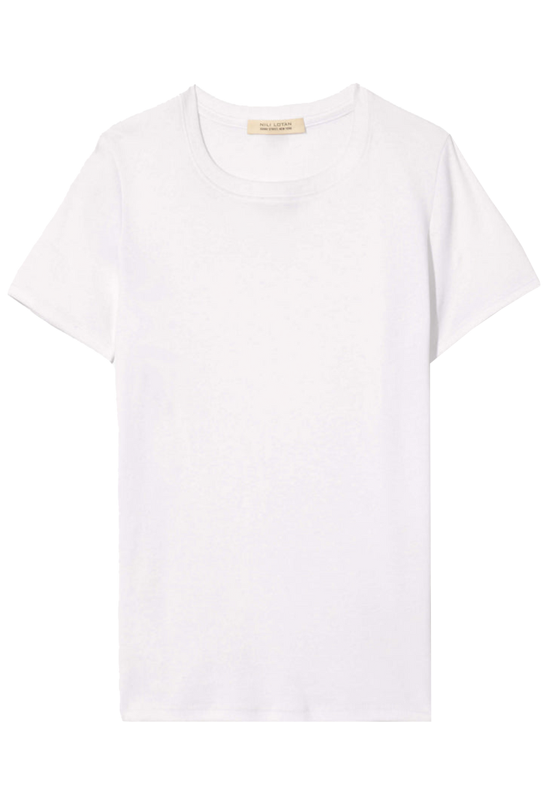 a white short sleeve t-shirt. transparent background. 