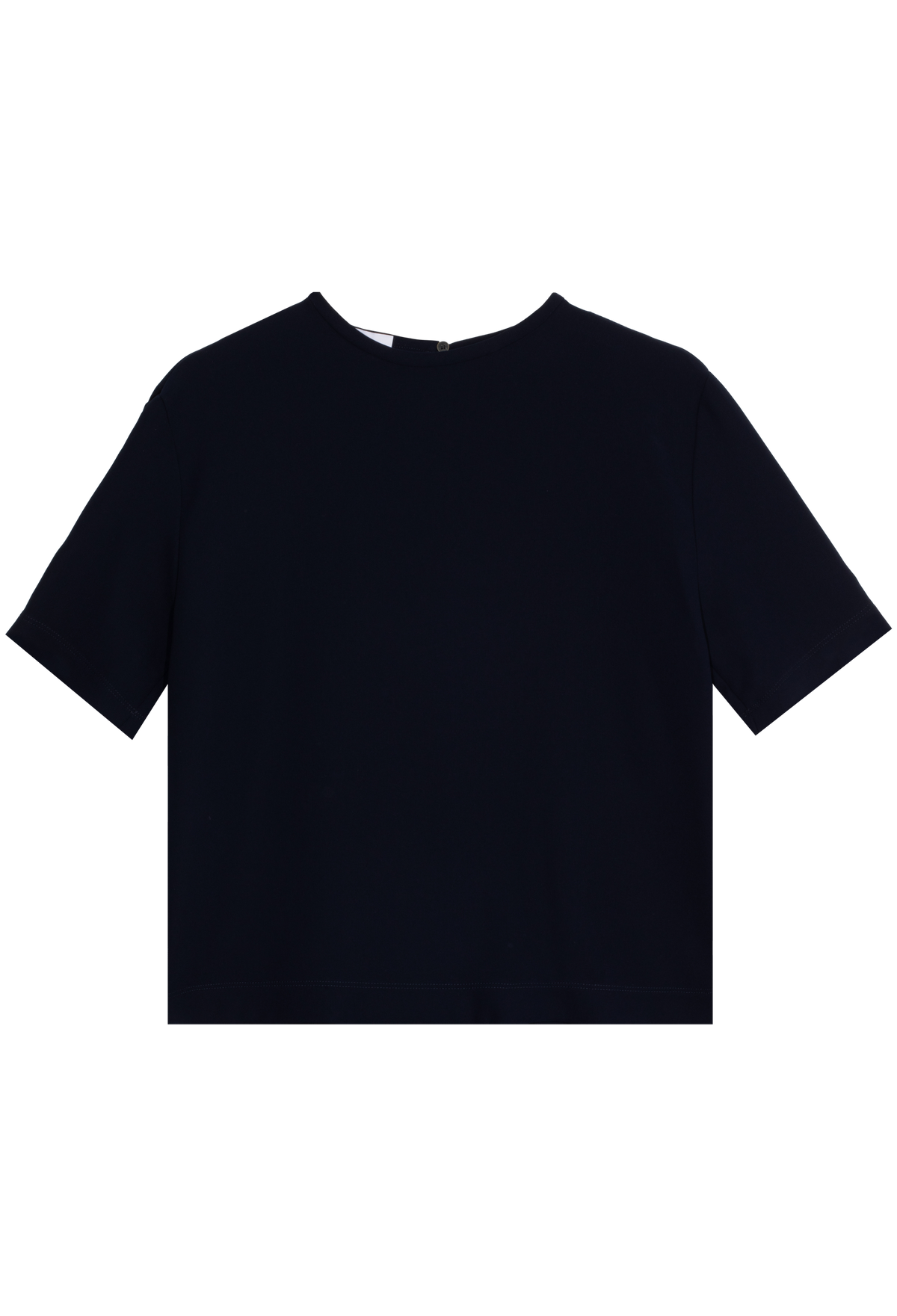 a boxy navy t-shirt. transparent background
