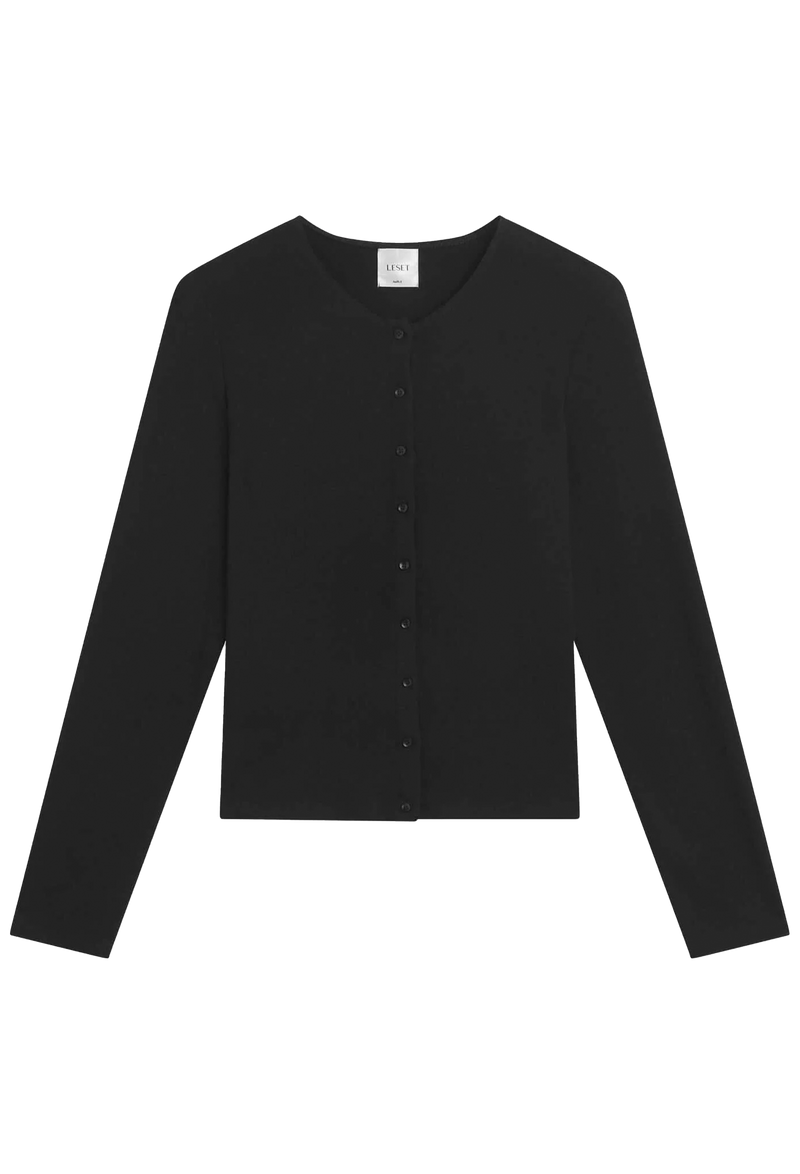 Black cardigan on a transparent background