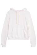 off-white hoodie with a yellow drawstring on a transparent background