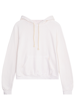 off-white hoodie with a yellow drawstring on a transparent background