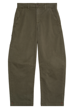army green barrel pants on a transparent background