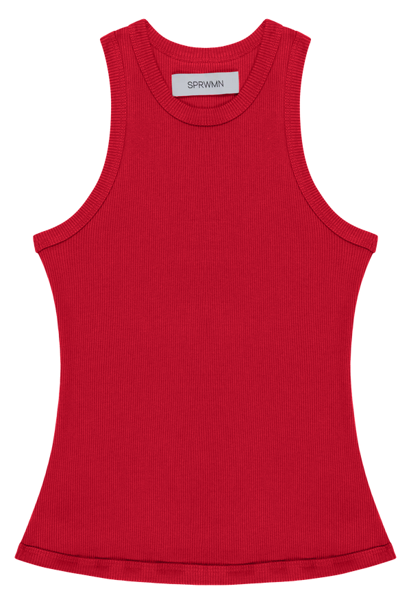 Red tank top on a transparent background