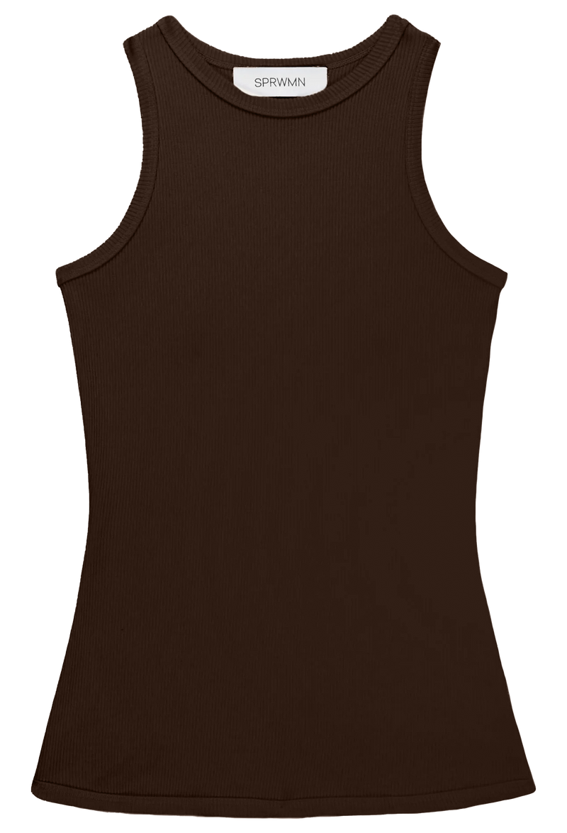 Brown tank top on a transparent background