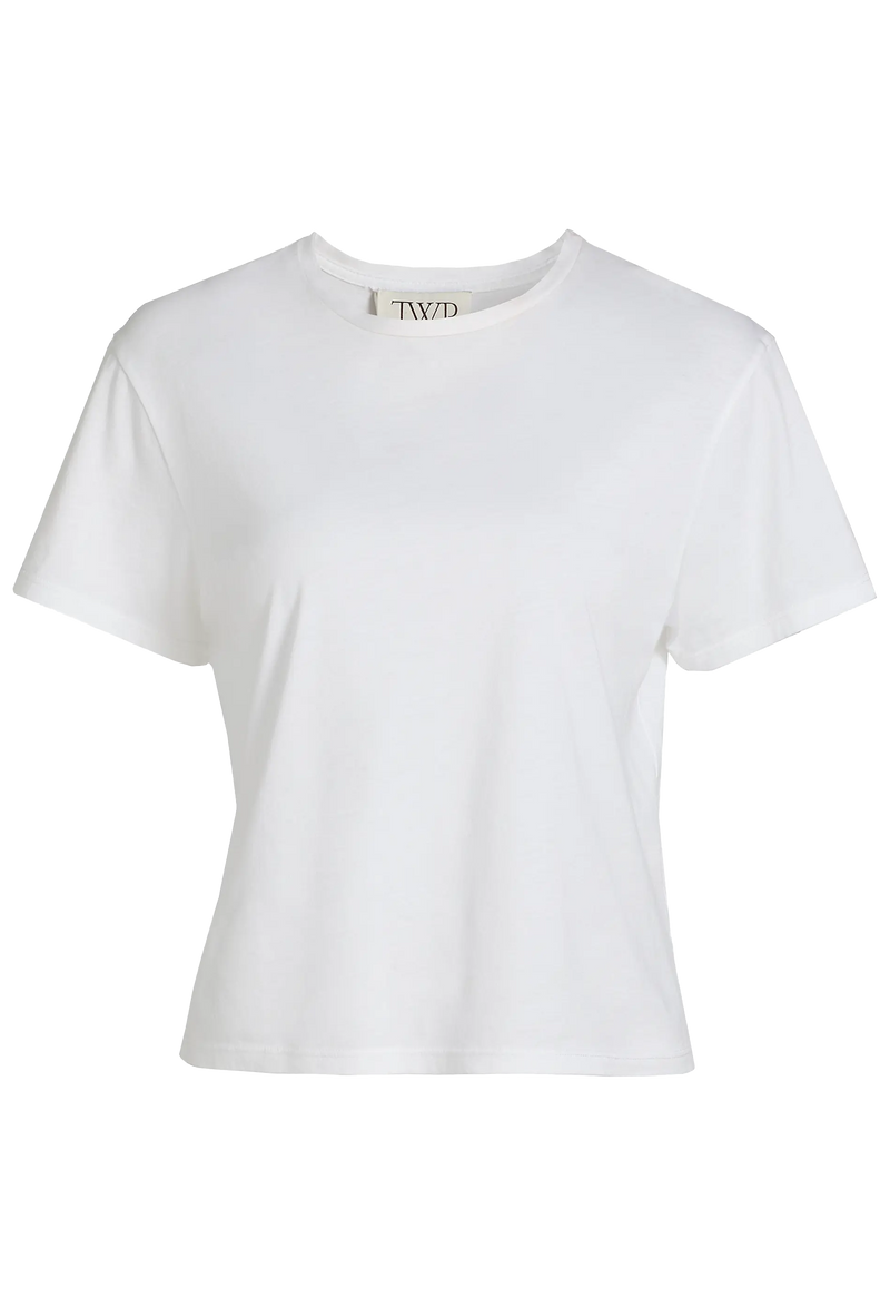 a white crewneck tshirt. transparent background.