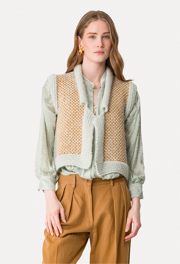 Natté Tweed Bouclé Vest