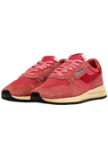 pink and red athletic tennis shoes with a black bottom