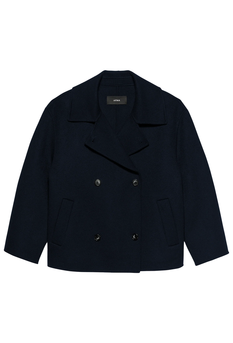 dark blue coat on a transparent background