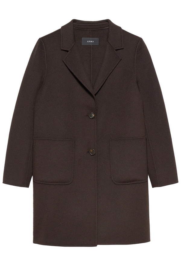 Brown long coat on a transparent background