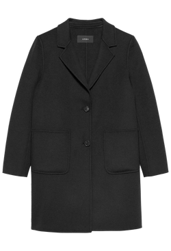 Black long coat on a transparent background