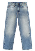 Pair of blue jeans on a transparent background