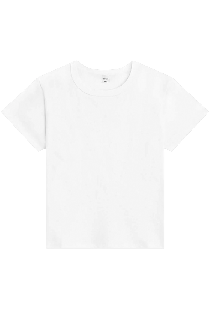 Plain white t-shirt on a white background