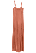 Satin Embroidered Slip Dress