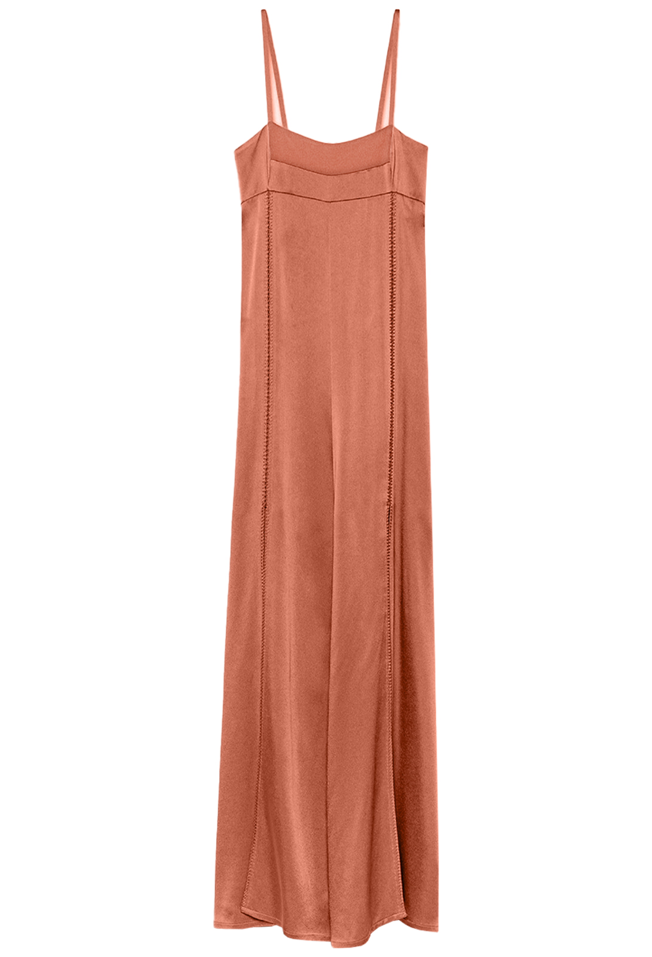 Satin Embroidered Slip Dress