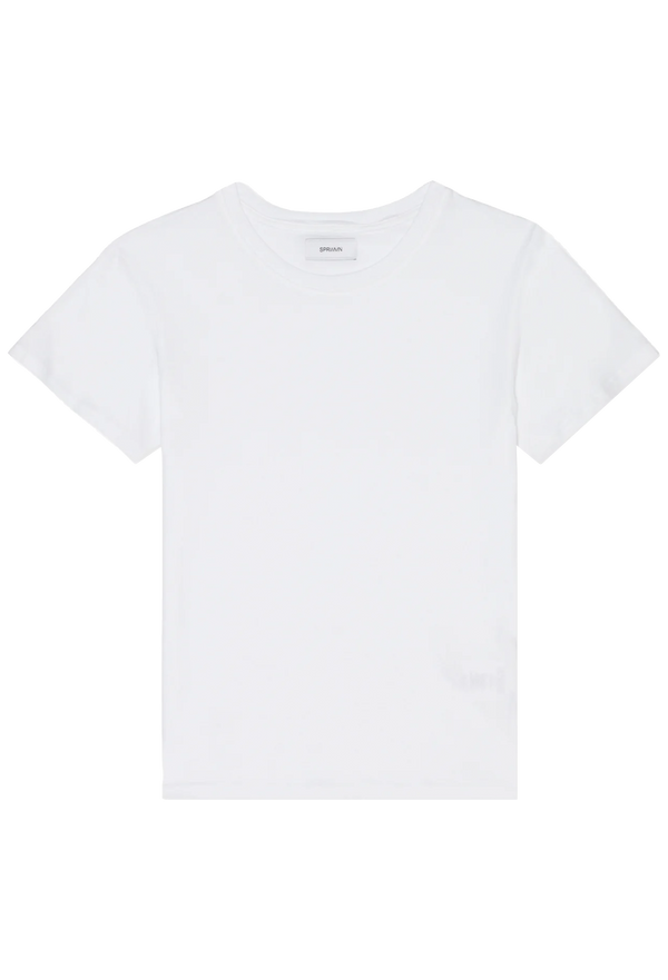 White t-shirt on a white background