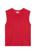 a red muscle tee. transparent background