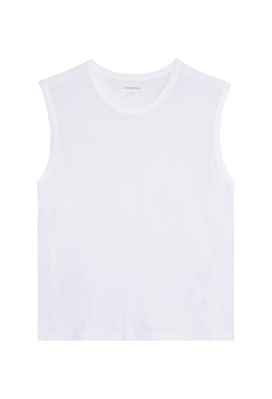a white muscle tee. transparent background