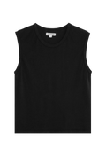 a black muscle tee. transparent background