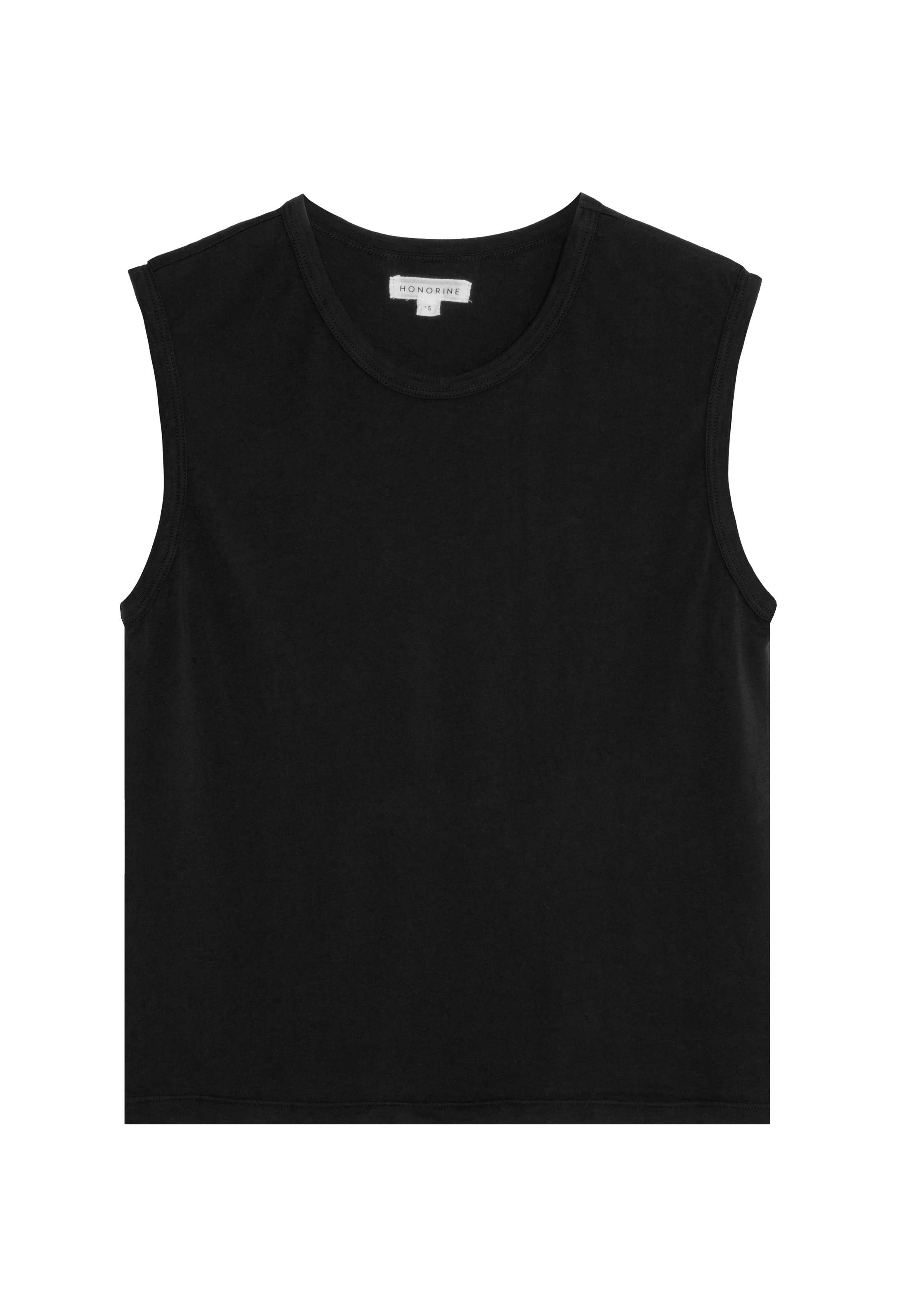 a black muscle tee. transparent background
