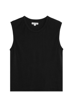 a black muscle tee. transparent background