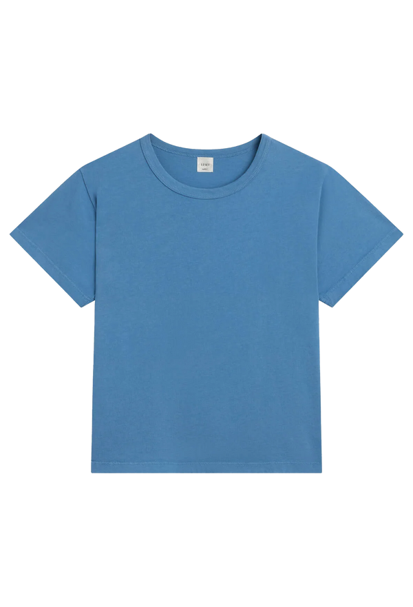 Blue t-shirt on a white background