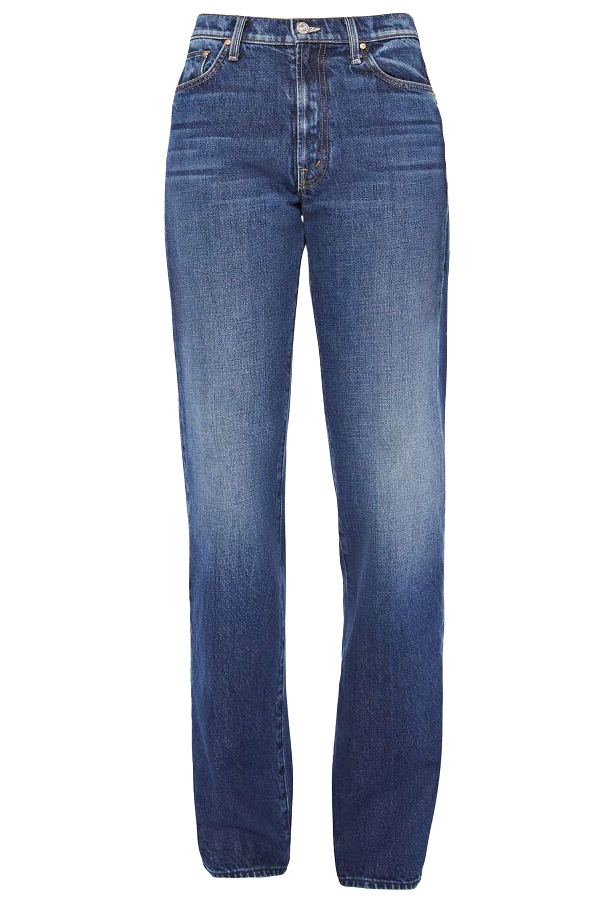 Blue jeans on a white background