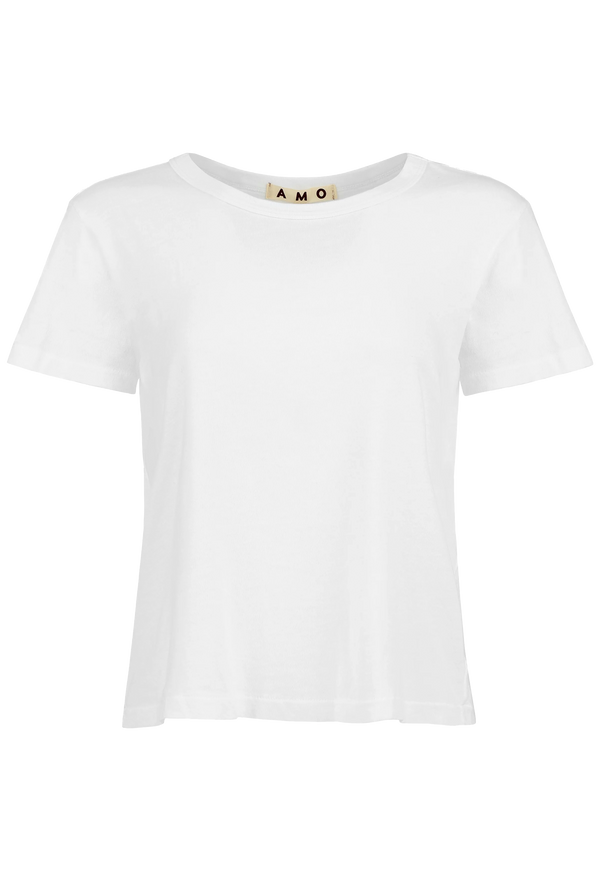 White t-shirt on a white background
