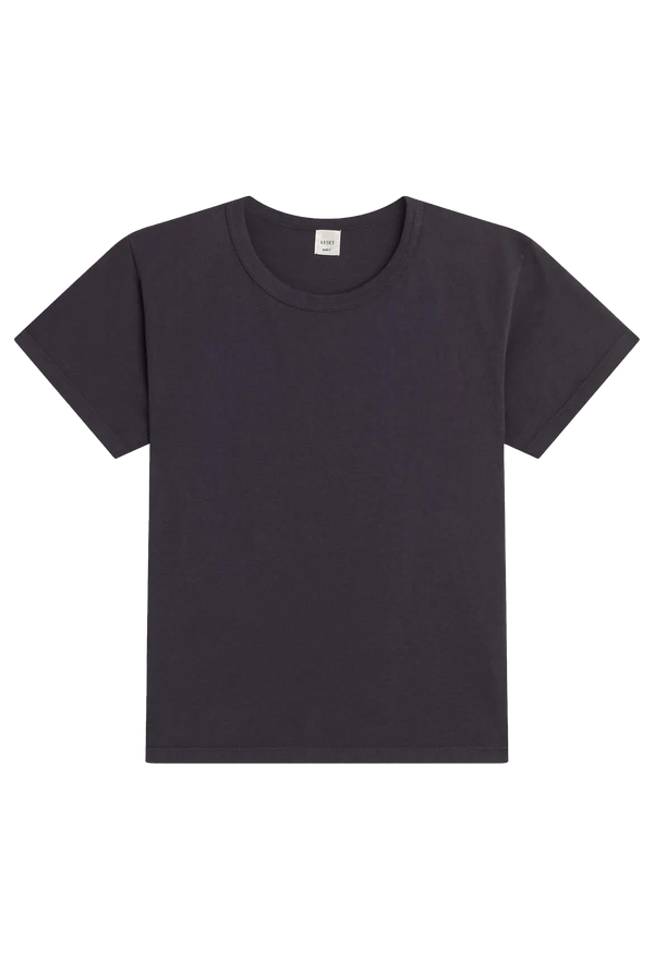 a dark blue-purple t-shirt. transparent background