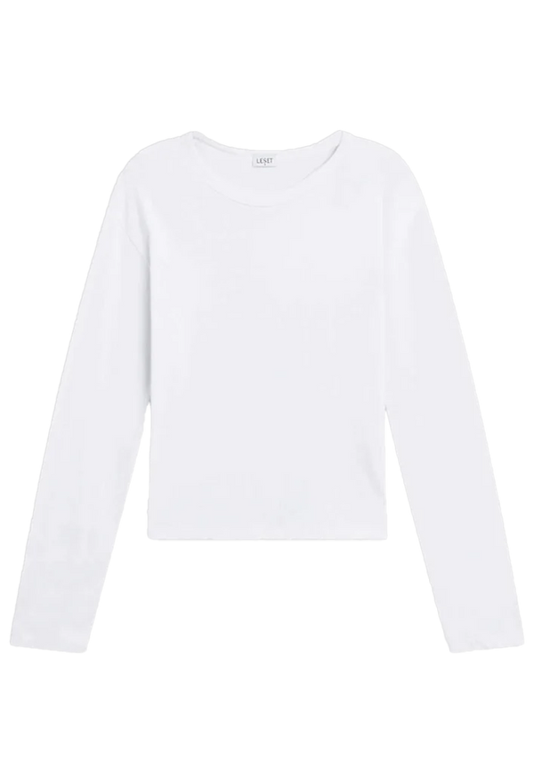 White long-sleeve shirt on a white background