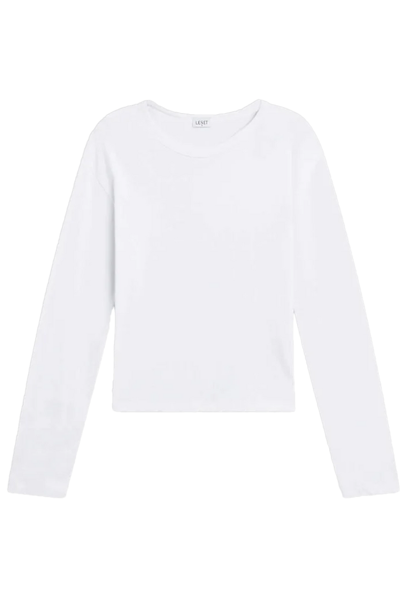White long-sleeve shirt on a white background